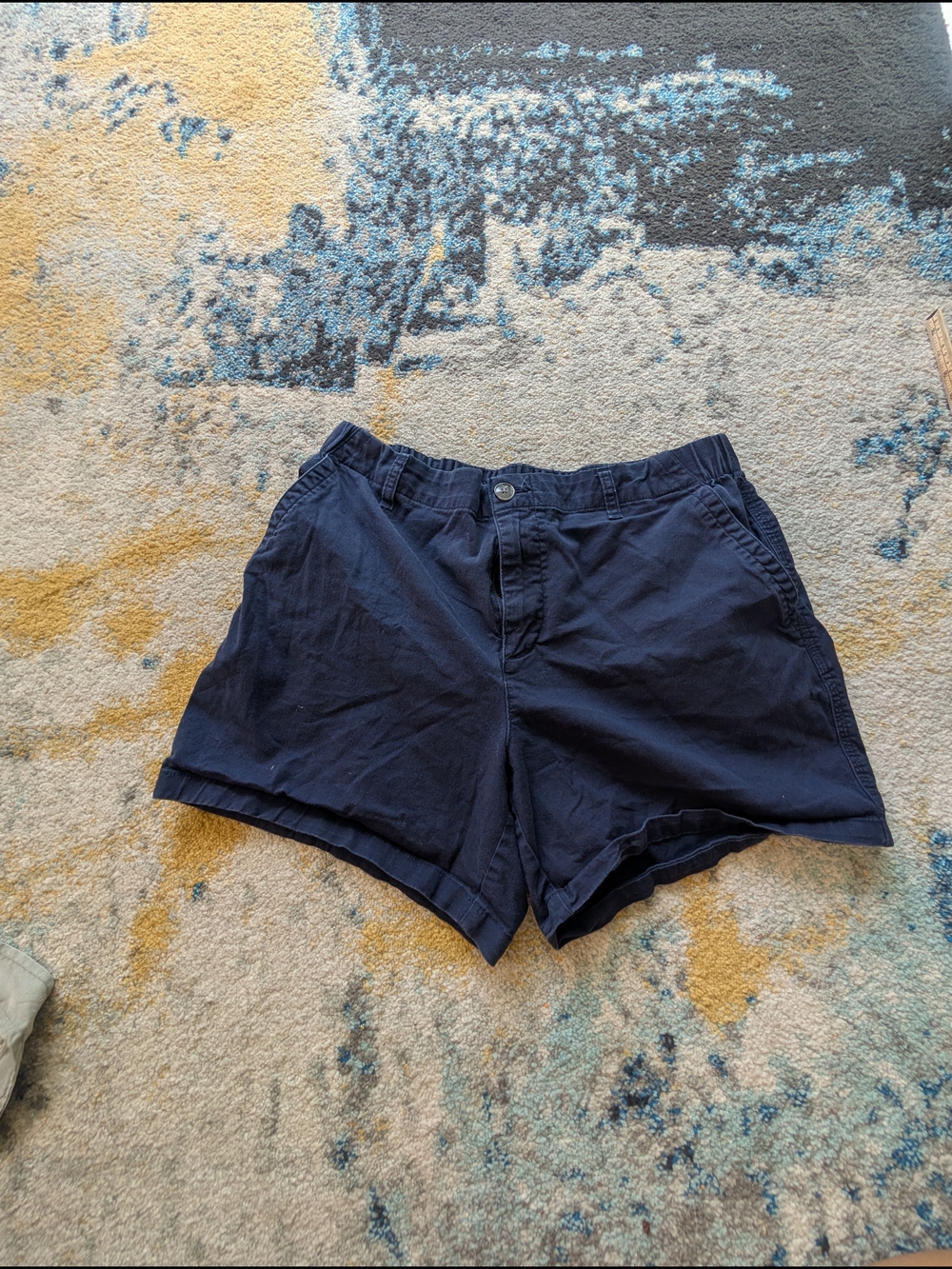 Old Navy Dark Navy Casual Cotton Bermuda Shorts